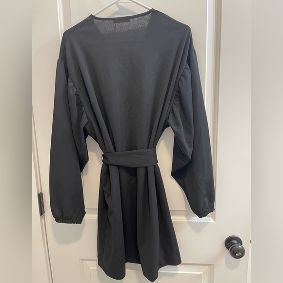 NWT Zara black wrap around dress - Picture 2 of 5
